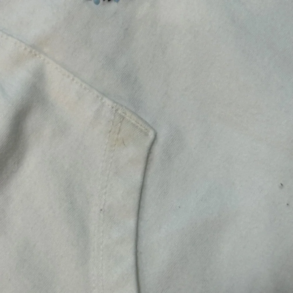 Baby Gap 18-24M Hoodie Toddler White Embroidered Boho Pullover Pocket Sweater